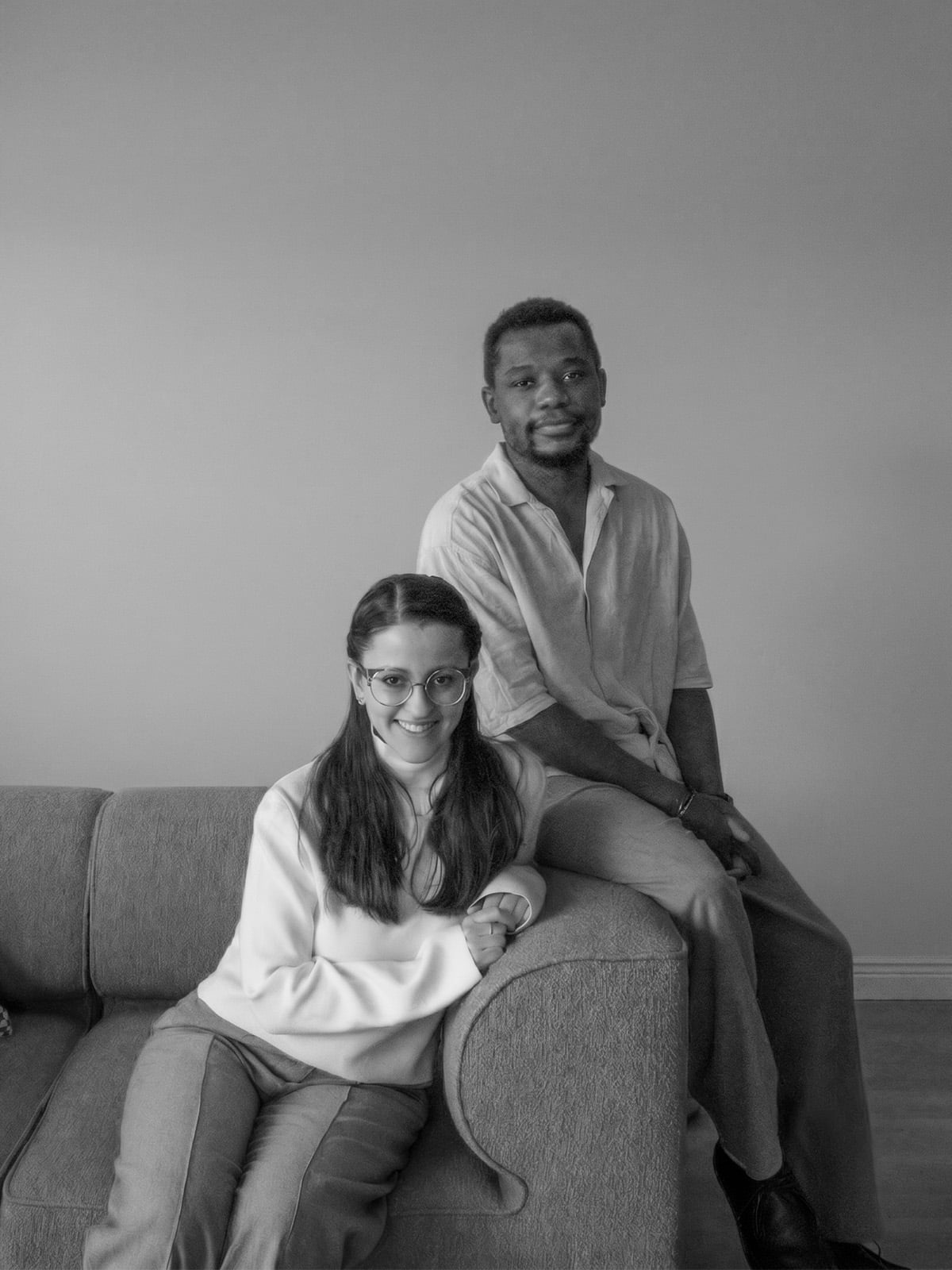 Lina and Leon, co-founders of KALEDICHI, together in the studio